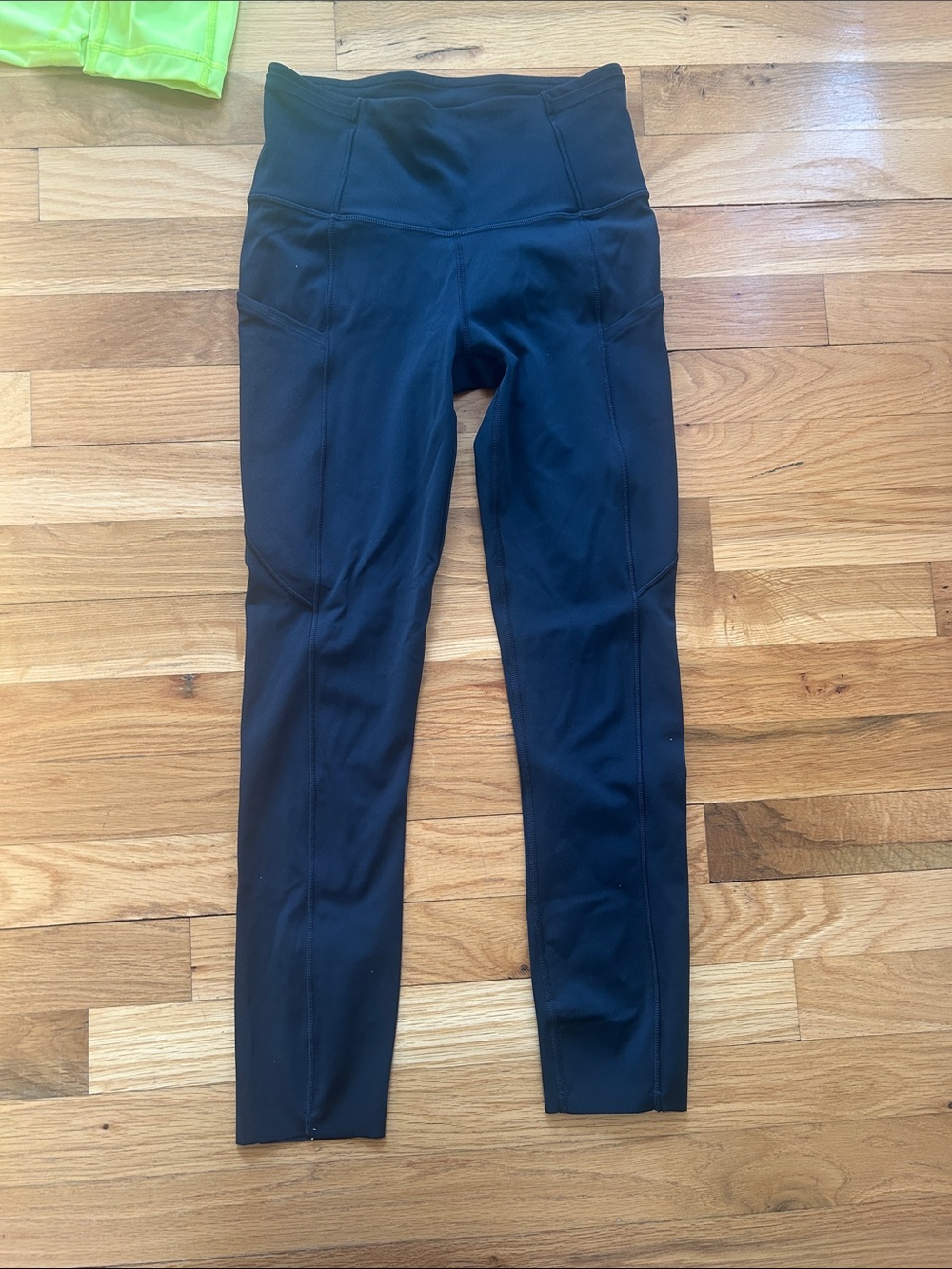 Lululemon Blue High-Rise Croppd Leggings With Pockets